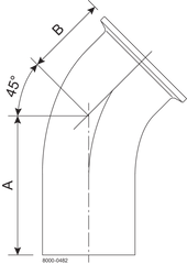 Tri-Clamp® B2KMW Bends 45 4
