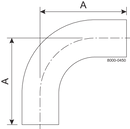 Tri-Clover® B2S Bends 90 6" SF4 (PM) 316L ASME BPE Weld ends