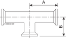 Tri-Clover® B7MPS Tee uguale 6" SF4 (PM) 316L ASME BPE Estremità morsetto