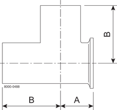 Tri-Clamp® B7WMSW Tee uguale 0,75