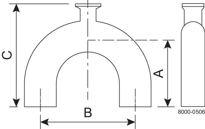 Tri-Clamp® B2UMPBOA Punto di utilizzo 2,5" 0,5" SF1 (PL) 316L UltraPure Saldatura e TriClamp e Saldatura