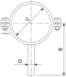Porta tubi DN125 SB 1.4301 (304) DIN EN 10357-A