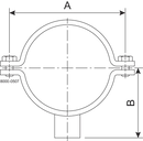 Porta tubi Attacco a saldare 51,0 mm 1.4301 (304) ISO 2037