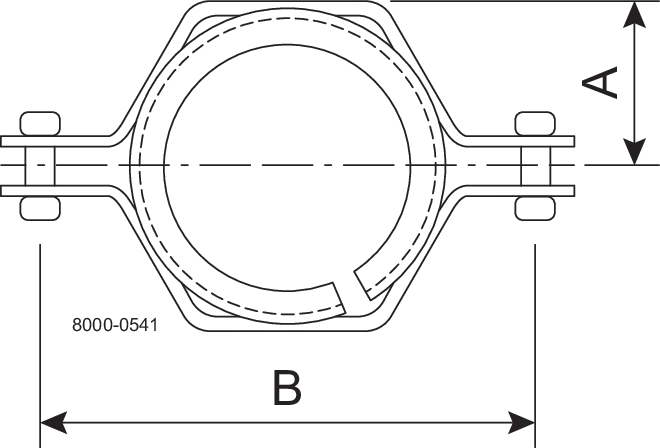 Portatubi Appendino imbullonato 5" 304/PVC Igienico