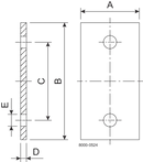 Wall plate 60.0 mm 1.4301 (304) Hygienic