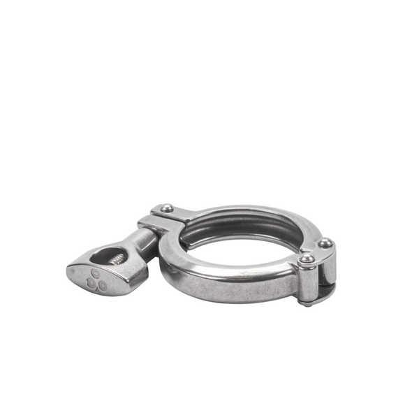 Anello di serraggio Tri-Clover® 13MHHM Doppia cerniera 4" 304 Estremità del morsetto