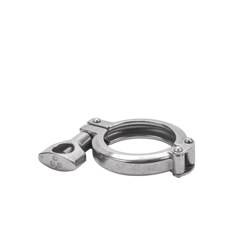 Anello di serraggio Tri-Clover® 13MHHM Doppia cerniera 2" 304 Estremità del morsetto