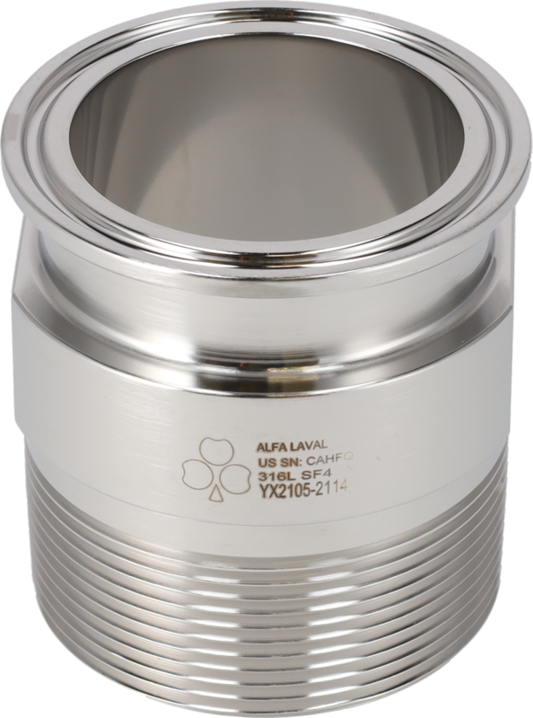Adattatore Tri-Clamp® 21MP 2,5" 2,5" SF4 (PM) 316L UltraPure TriClamp NPT maschio