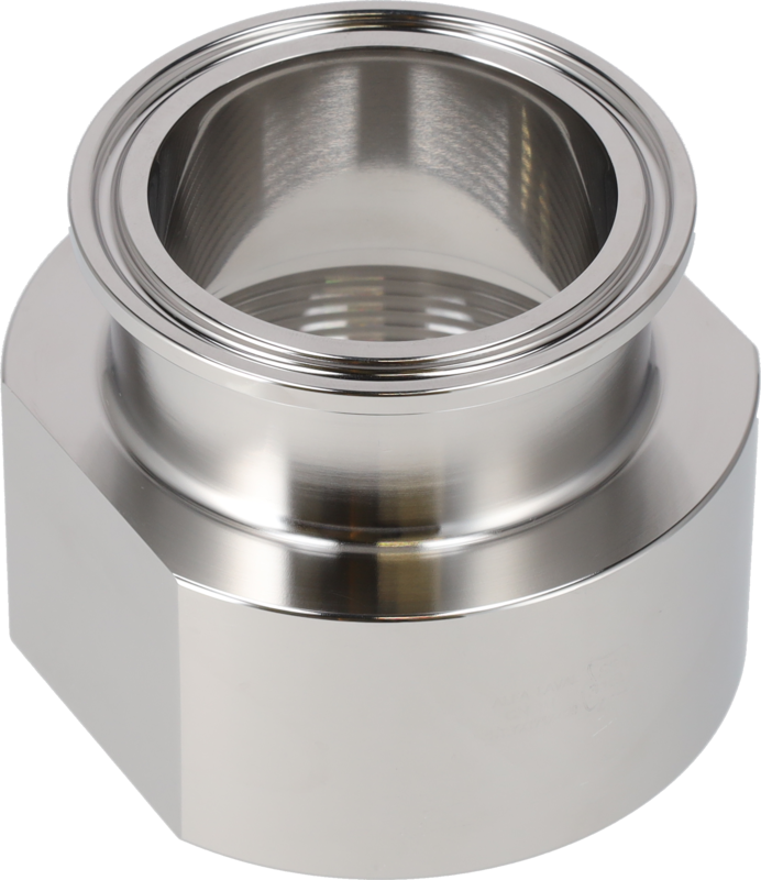 Adattatore Tri-Clamp® 22MP 0,75" 0,125" SF4 (PM) 316L UltraPure TriClamp NPT femmina