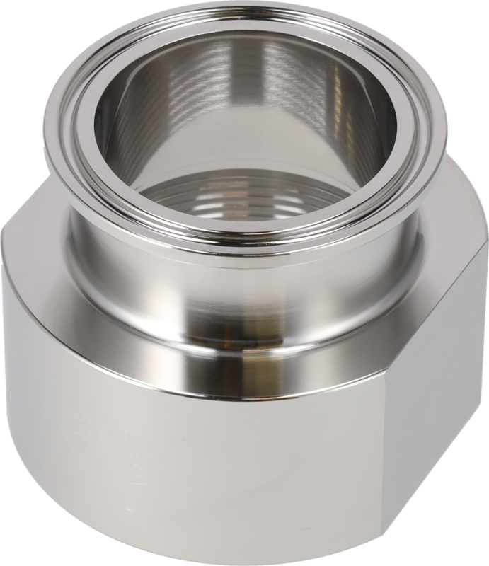 Adattatore Tri-Clamp® 22MP 0,75" 0,125" SF4 (PM) 316L UltraPure TriClamp NPT femmina