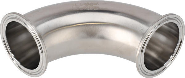 Tri-Clover® B2CMP piega 90 2" SF4 (PM) 316L ASME BPE estremità morsetto