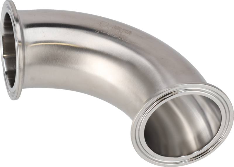 Tri-Clover® B2CMP piega 90 2" SF4 (PM) 316L ASME BPE estremità morsetto