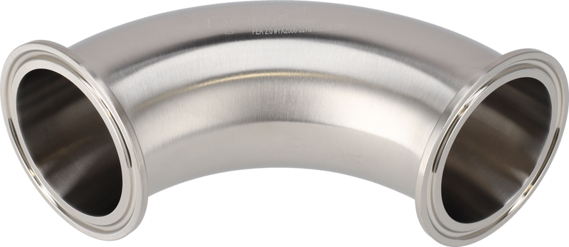 Tri-Clover® B2CMP piega 90 4" SF1 (PL) 316L ASME BPE estremità morsetto