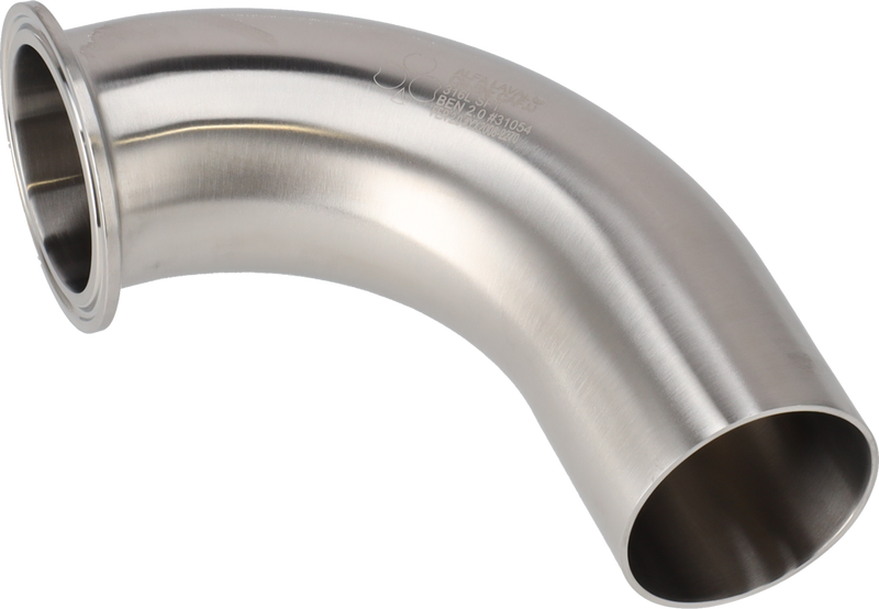 Tri-Clamp® B2CMW piega 90 6" SF1 (PL) 316L ASME BPE TriClamp e saldatura