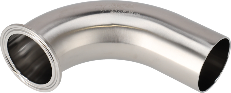 Tri-Clamp® B2CMW piega 90 6" SF4 (PM) 316L ASME BPE TriClamp e saldatura
