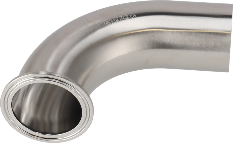 Tri-Clamp® B2CMW piega 90 6" SF4 (PM) 316L ASME BPE TriClamp e saldatura