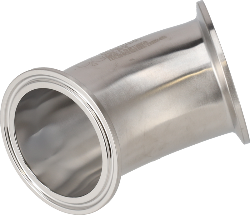 Tri-Clover® B2KMP piega 45 0,5" SF4 (PM) 316L ASME BPE Estremità di serraggio
