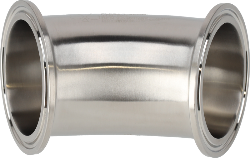 Tri-Clover® B2KMP piega 45 1,5" SF1 (PL) 316L ASME BPE Estremità di serraggio
