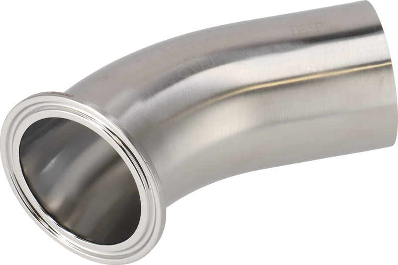 Tri-Clamp® B2KMW piega 45 0,75" SF4 (PM) 316L ASME BPE TriClamp e salda