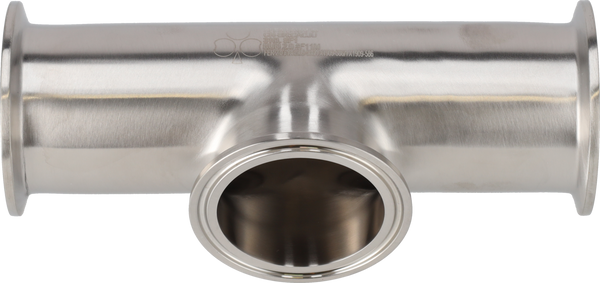 Tri-Clover® B7MPS Tee uguale 0,5" SF1 (PL) 316L ASME BPE Estremità morsetto