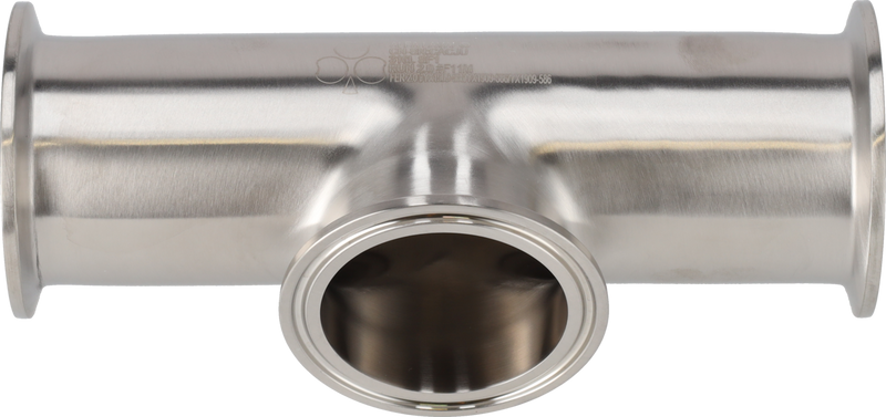 Tri-Clover® B7MPS Tee uguale 0,5" SF1 (PL) 316L ASME BPE Estremità morsetto