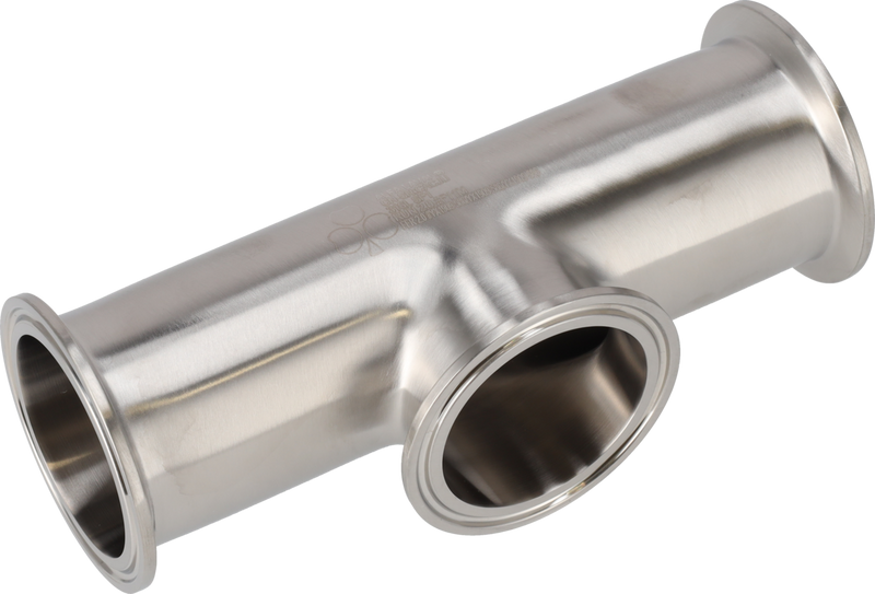 Tri-Clover® B7MPS Tee uguale 0,5" SF1 (PL) 316L ASME BPE Estremità morsetto