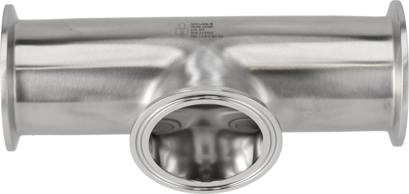 Tri-Clover® B7MPS Tee uguale 6" SF4 (PM) 316L ASME BPE Estremità morsetto
