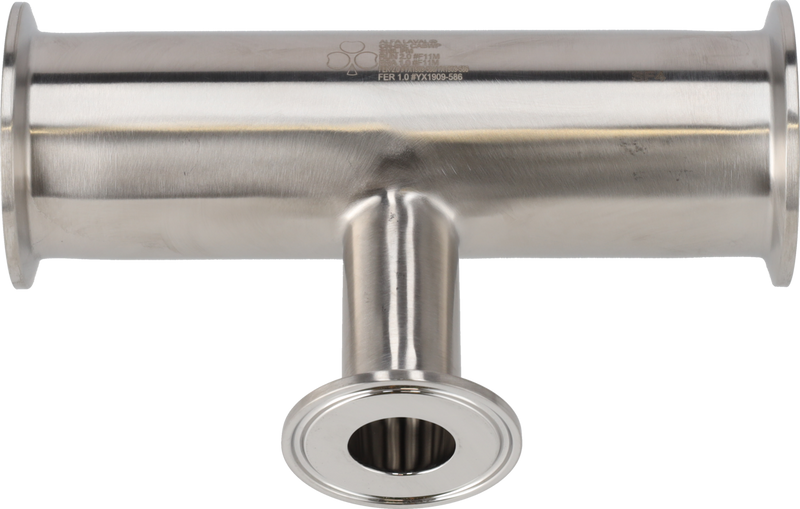 Tri-Clover® B7RMP Tee di riduzione 1" 0,5" SF4 (PM) 316L ASME BPE Estremità a morsetto
