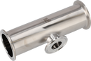 Tri-Clover® B7RMPS Reducing Tees Short 2.5" 1.5" SF4 (PM) 316L ASME BPE Clamp ends