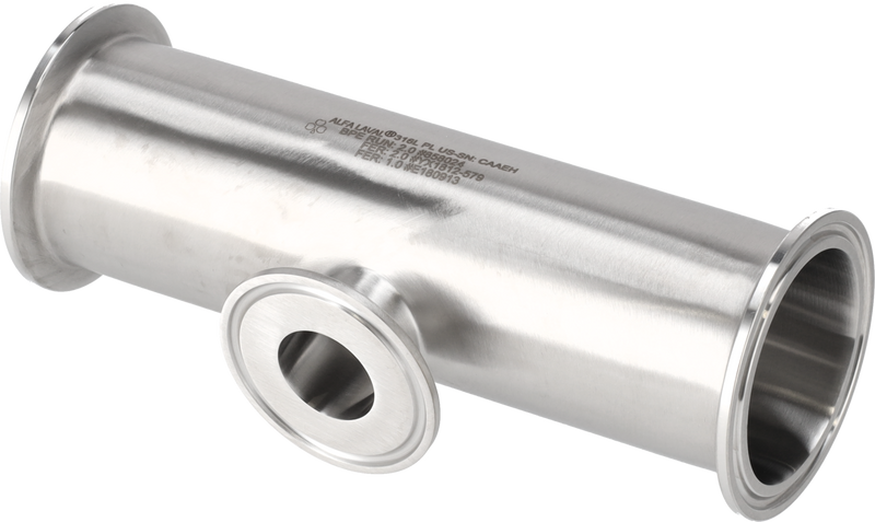 Tri-Clover® B7RMPS Tee di riduzione corto 2" 0,75" SF1 (PL) 316L ASME BPE Estremità a morsetto