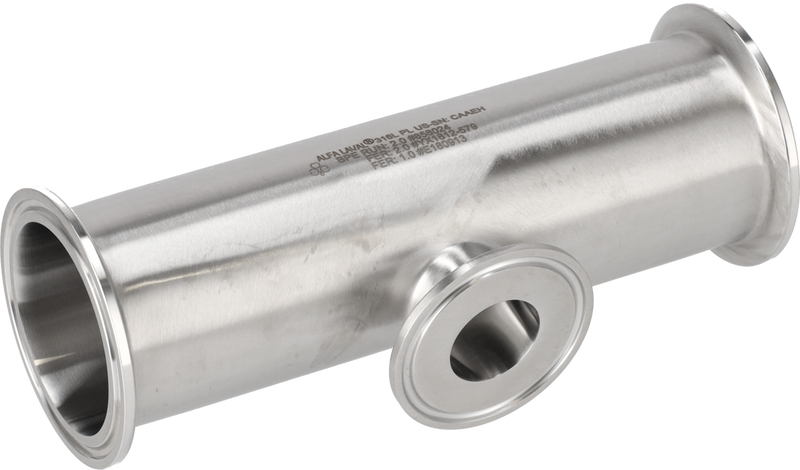 Tri-Clover® B7RMPS Tee di riduzione corto 6" 3" SF1 (PL) 316L ASME BPE Estremità a morsetto