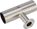 Tri-Clamp® B7RWWM Reducing Tees 1" 0.5" SF4 (PM) 316L UltraPure Weld and TriClamp and Weld