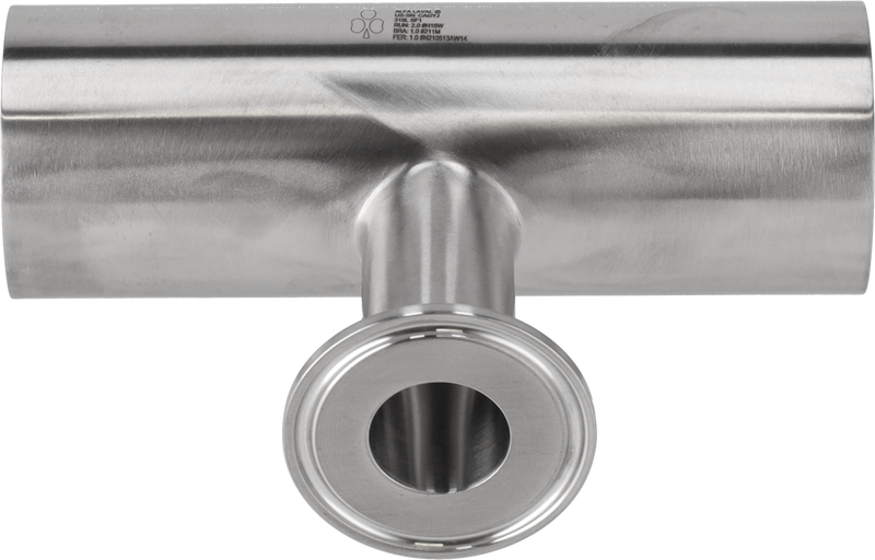 Tri-Clamp® B7RWWM Tee di riduzione 4" 2" SF1 (PL) 316L UltraPure Saldatura e TriClamp e Saldatura
