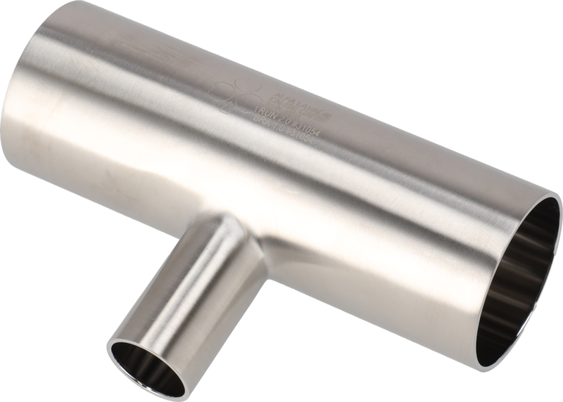 Tri-Clover® B7RWWW Tee di riduzione 0,75" 0,5" SF4 (PM) 316L ASME BPE Estremità saldate