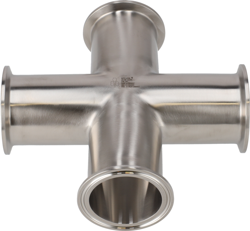 Tri-Clover® B9MP Croce 0,5" SF1 (PL) 316L ASME BPE Morsetto estremità