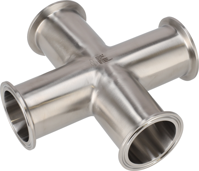 Tri-Clover® B9MP Croce 0,75" SF1 (PL) 316L ASME BPE Estremità morsetto