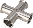 Tri-Clover® B9MP Cross 1" SF1 (PL) 316L ASME BPE Clamp ends