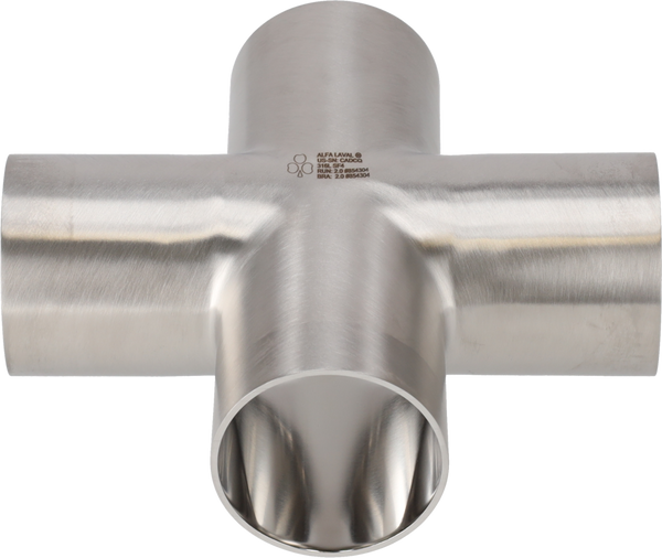 Tri-Clover® B9WWWW Croce 1,5" SF4 (PM) 316L ASME BPE Estremità saldate