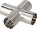 Tri-Clover® B9WWWW Cross 4" SF4 (PM) 316L ASME BPE Weld ends