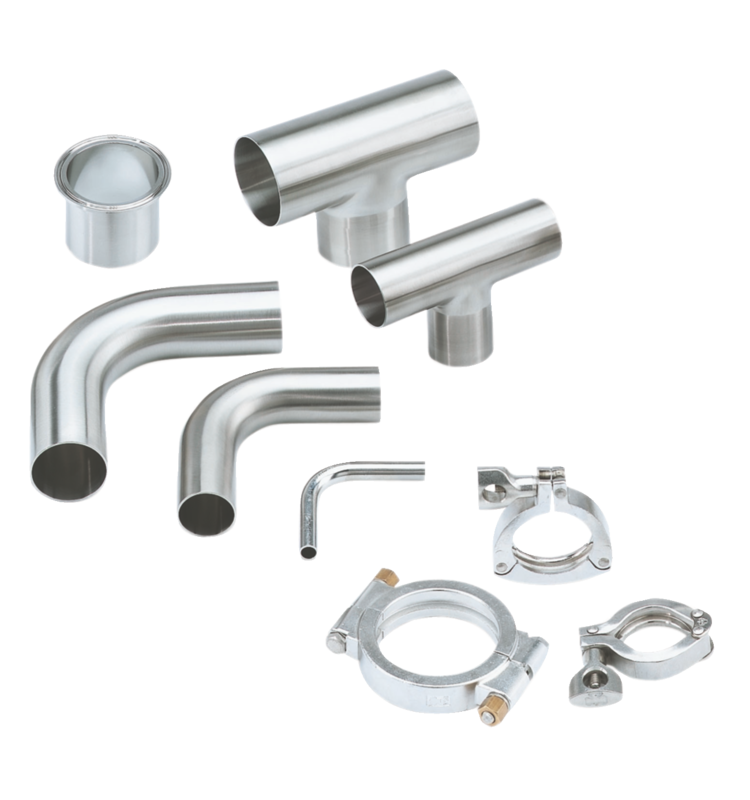 Tri-Clamp® B7WWMS Tee 4" SF1 (PL) 316L ASME BPE Saldare e Saldare e TriClamp Corto
